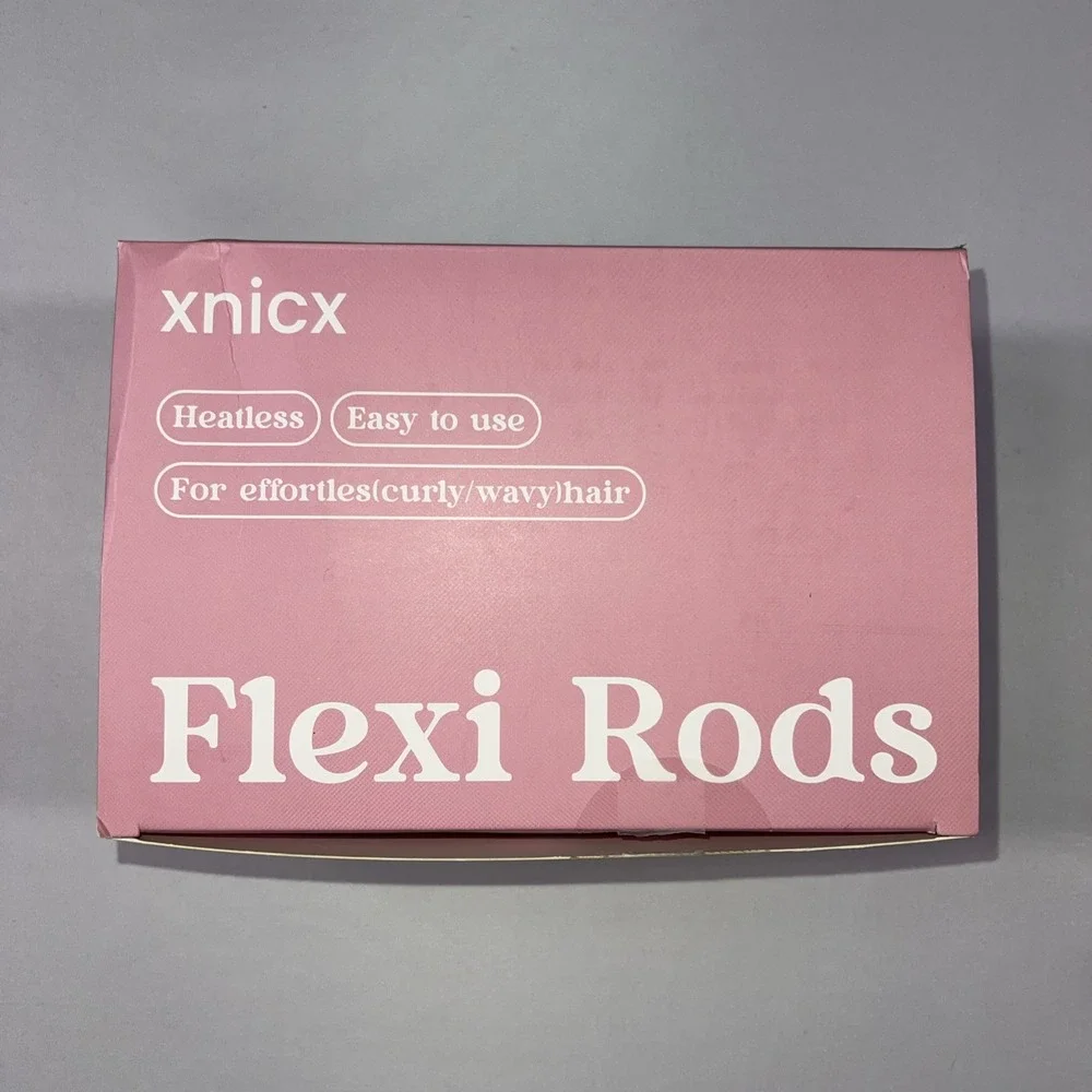 47Pcs 7'' Hair‎ Curlers Rollers Flexi Rods Flexible Curling Rods Set No Heat